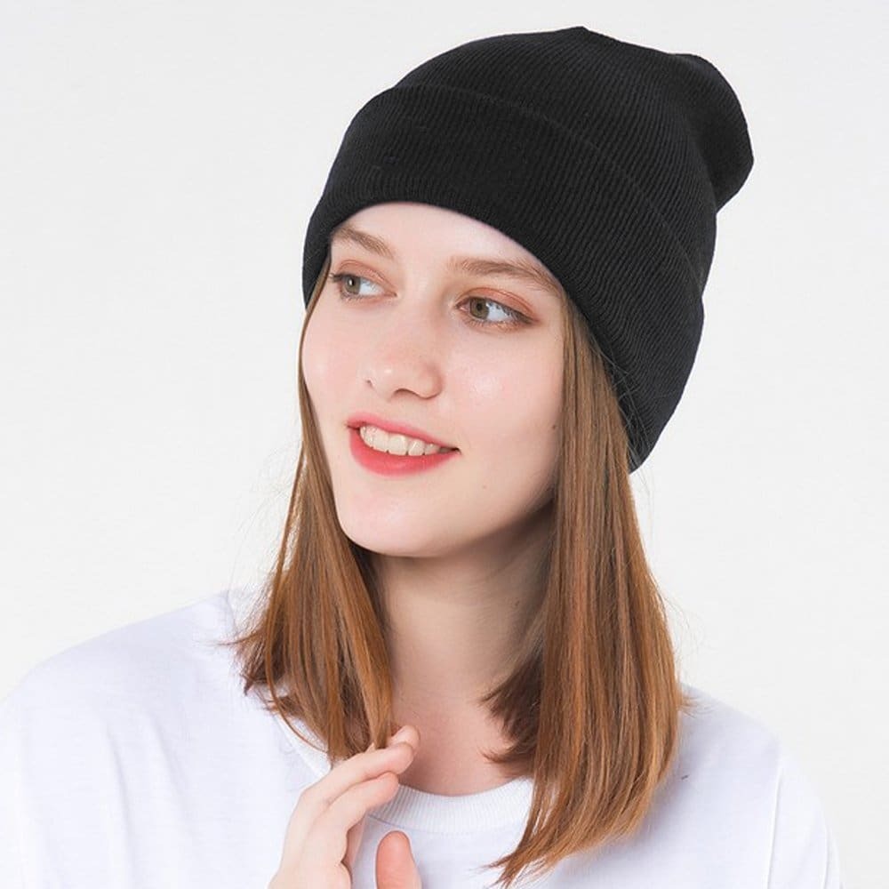 Women Men Soft Knitted Warm Baggy Beanie Hat Unisex Crochet Slouch Oversized Cap
