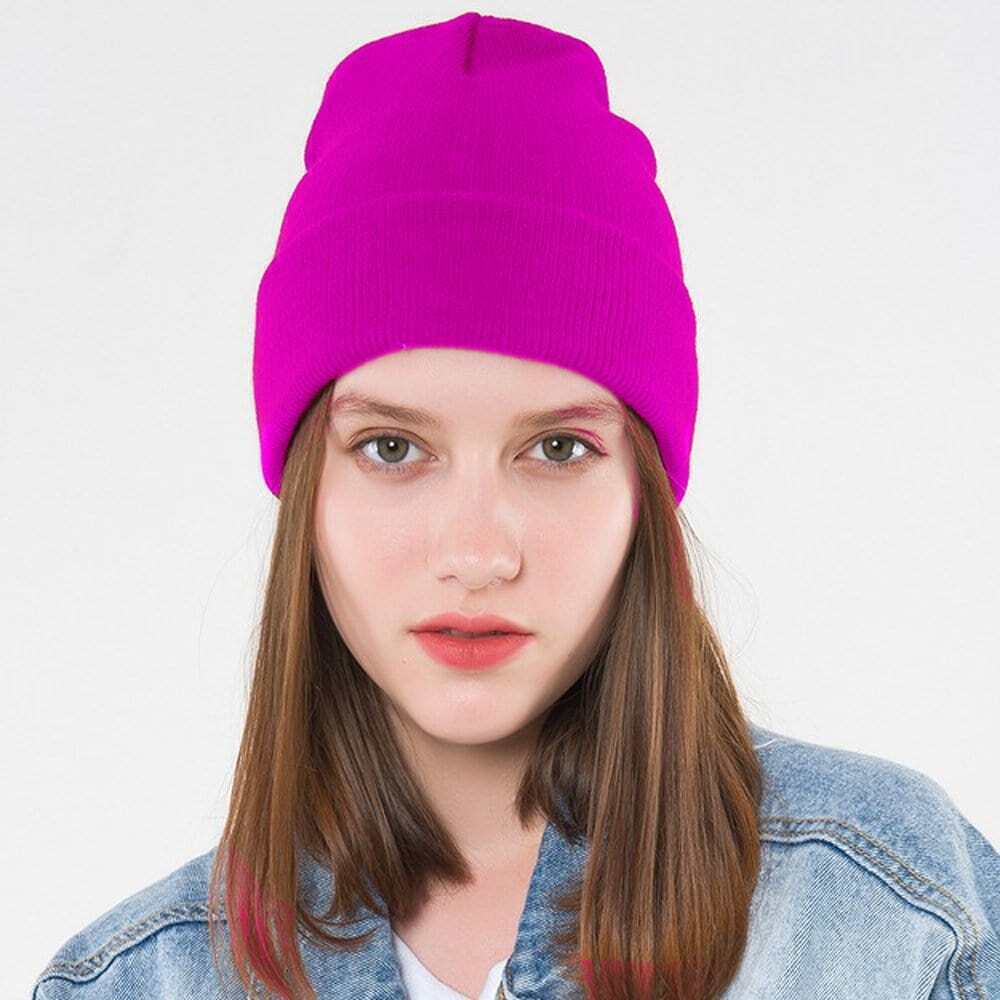 Women Men Soft Knitted Warm Baggy Beanie Hat Unisex Crochet Slouch Oversized Cap