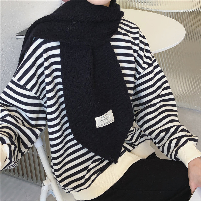 Pure Color Knitted All-match Cute Multifunctional Scarf