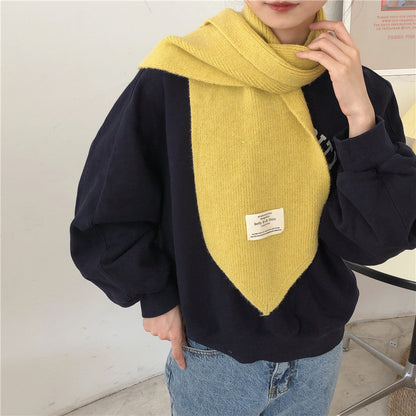 Pure Color Knitted All-match Cute Multifunctional Scarf