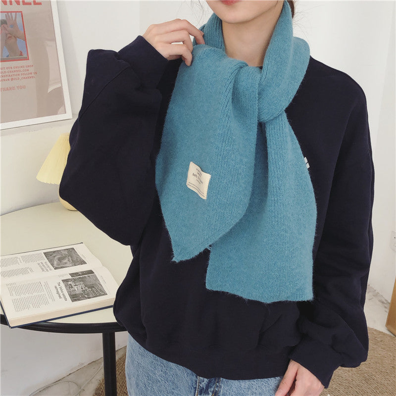Pure Color Knitted All-match Cute Multifunctional Scarf