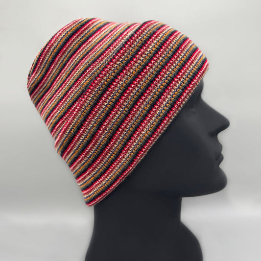 H-Stitch Beanie, Multi Color Knit Winter Hat- Made in USA