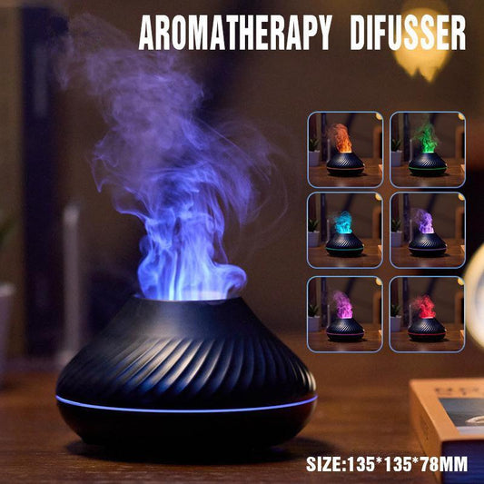 Flame Essential Oil Diffuser,Air Diffuser,Ultrasonic Aromatherapy Air Humidifier-0