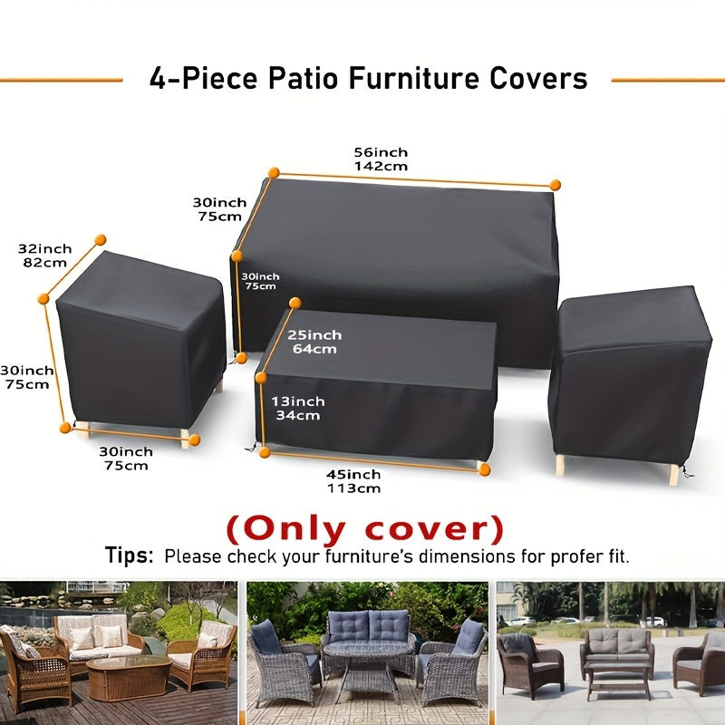 Outdoor Patio Furniture Covers Waterproof & Durable (4PCS)-3