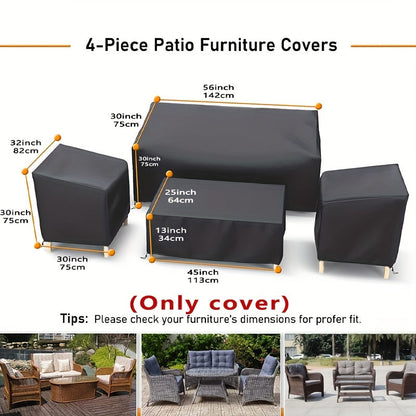 Outdoor Patio Furniture Covers Waterproof & Durable (4PCS)-3