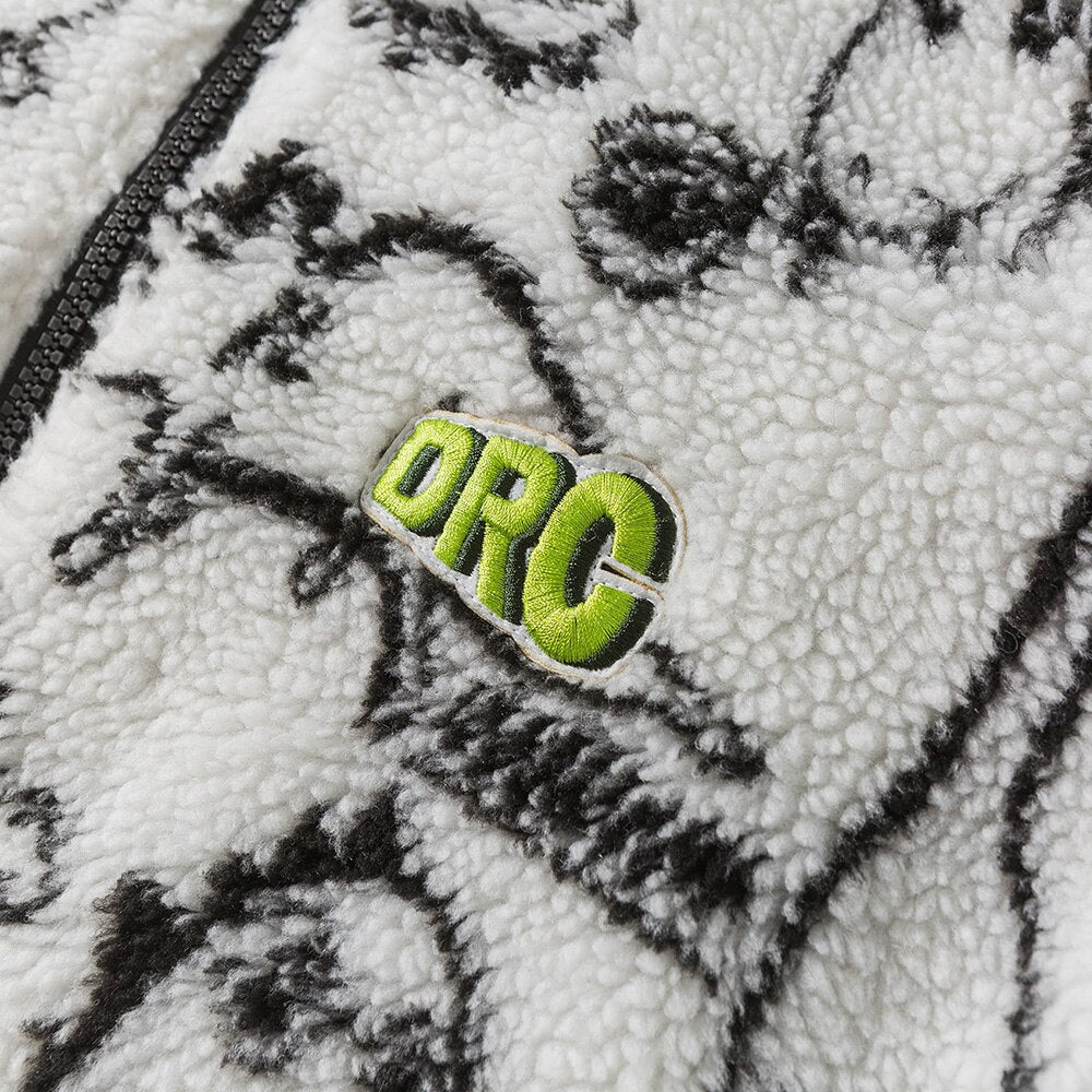 Lambswool Parkas Winter Jacket Men Dinosaur Graffiti Fuzzy Casual Fashion Hip Hop Baggy Oversized Coat Couple Outerwear-3