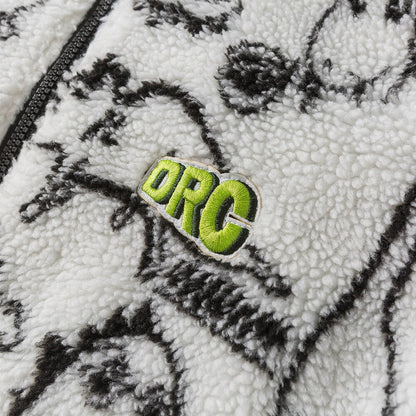 Lambswool Parkas Winter Jacket Men Dinosaur Graffiti Fuzzy Casual Fashion Hip Hop Baggy Oversized Coat Couple Outerwear-3